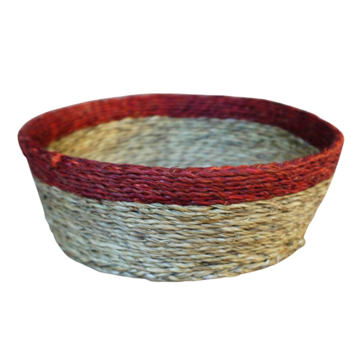 Bordeaux Red Trim Bread Basket